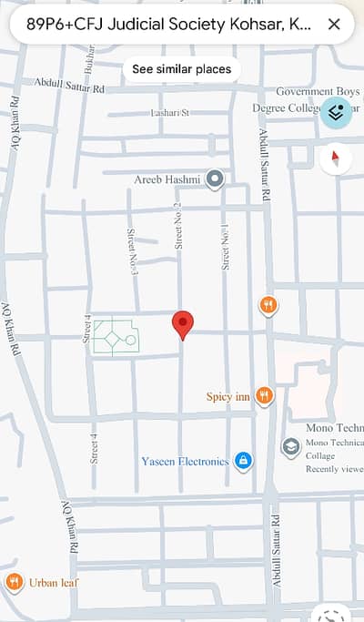 500 sq yard residential plot for sale at Judicial Colony Kohsar