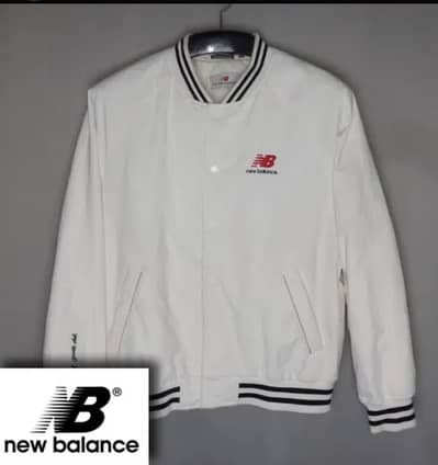 Original New Balance White Varsity Jacket | Premium Sportswear