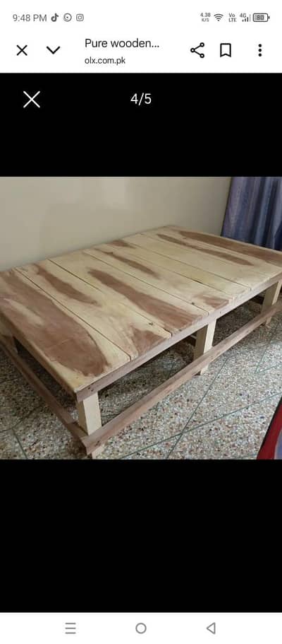 single wood bed