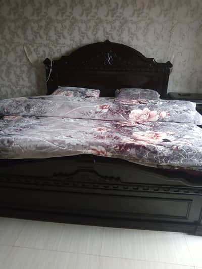 Double Bed with side tables and dressing table