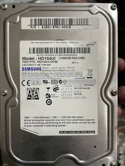 1.5 Tb Internal Hard Drive For Sale