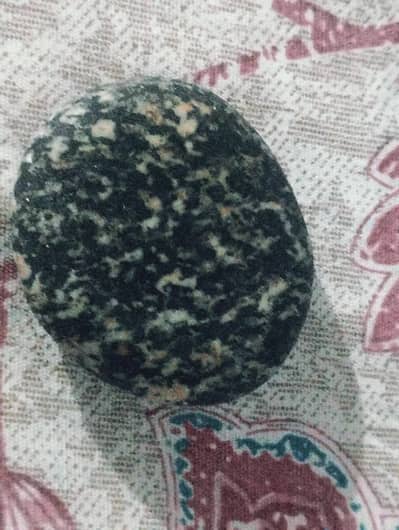 unqie black stone with natural  white crystal dots
