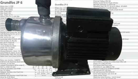 Grundfoss Jet Pressure Pump,Imported Water Pump 2hp,Heavy Duty Motor.