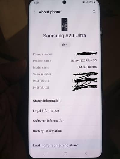 Samsung S20 Ultra  - Excellent Condition _NON PTA