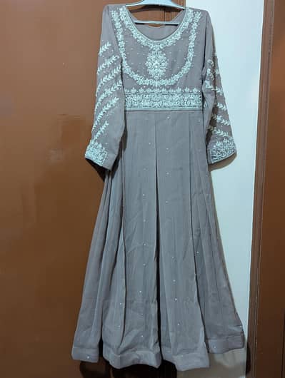 Anarkali embroidery frock ( 3 pcs]