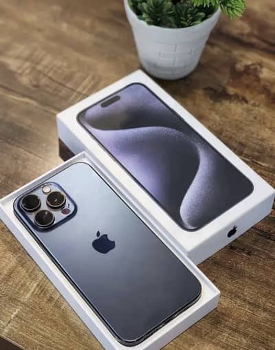 iPhone 15 Pro max with Box | Dual Physical | PTA | Blue Titanium | 256
