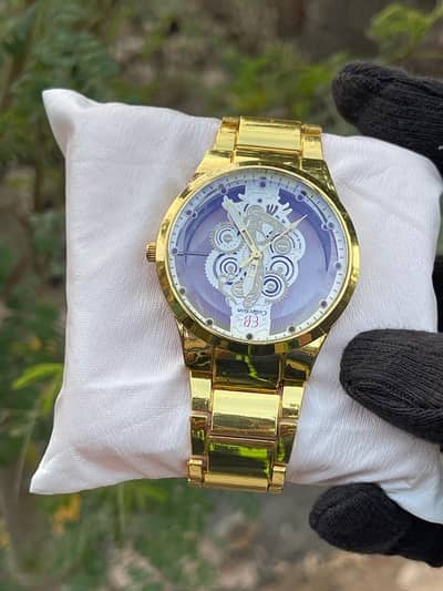 Steel watch goldon colour