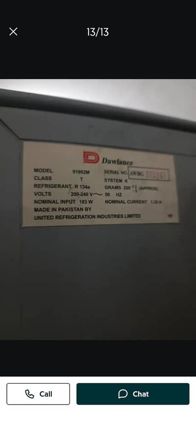 Dawlance refrigerator for sale