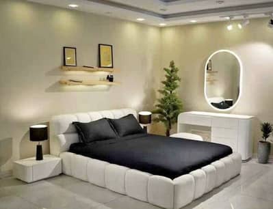 Bed /Poshish Bed /Double Bed/king Size Bed/Bed Dressing Side Table