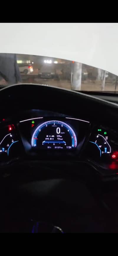 Civic x Si blue meter