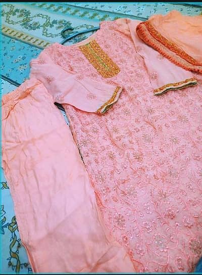 stitched raw silk suit for sale