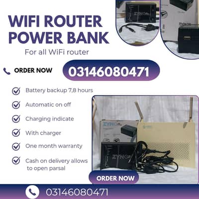 12v WiFi router UPS power bank 7,8 hours battery backup