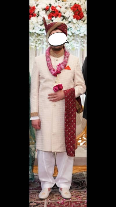 Complete shairwani dress for sale | worn only once for 3-4 hrs