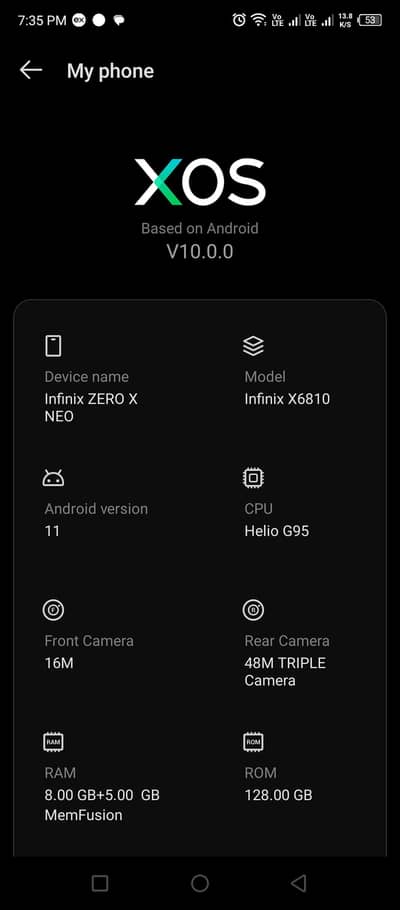 Infinix Zero X Neo - 8/128 - Telephoto Camera 60X