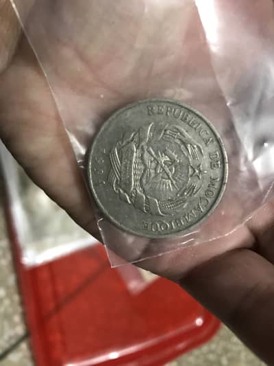 Vintage coins and bill