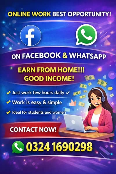 title: ONLINE WORK OPPORTUNITY  Facebook & WhatsApp Based