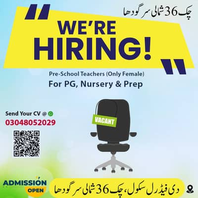 Female Pre-School Teacher position