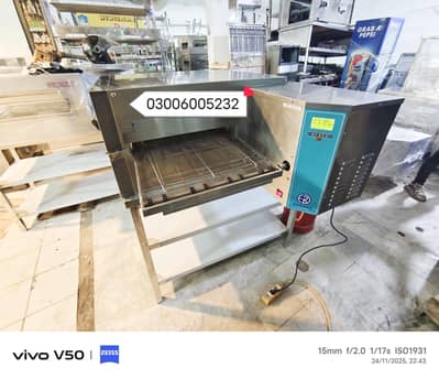 pizza oven conveyor  18inch belt titan brand corian