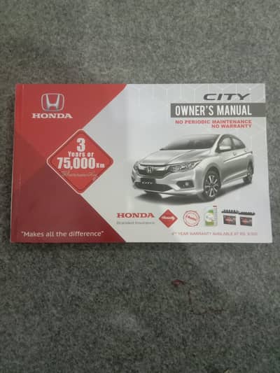 Honda City Latest Model Owners Manual Book