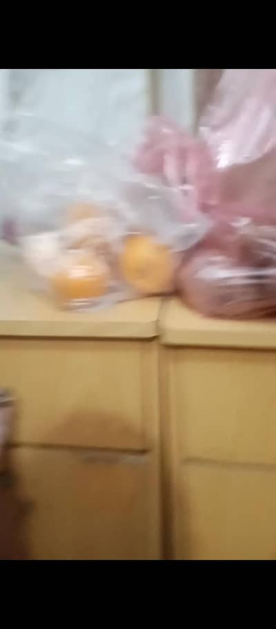 king size Bed not mattress and one dresing 2 side tables and 2 kitc