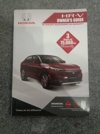 Honda HRV Owners Manual Book