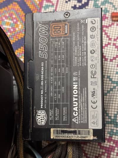 PSU 550W 80+ bronze Cooler Master