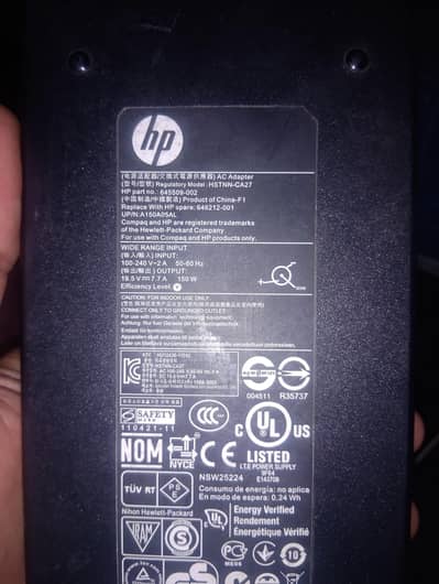 HP charger HSTNN-CA27