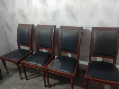 Original wood , 4 Chairs ,