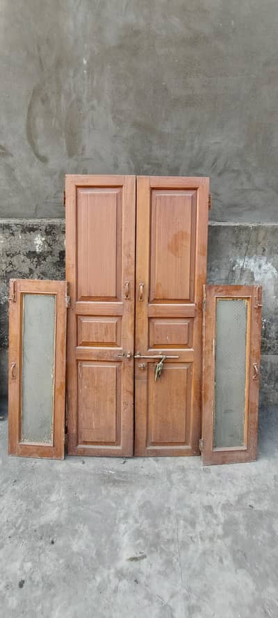 Dyaar wooden doors with window
