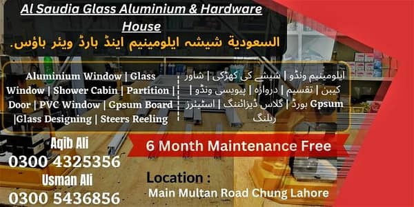 Aluminium & Glass works - 12mm-windows-door-partition-shower cabins