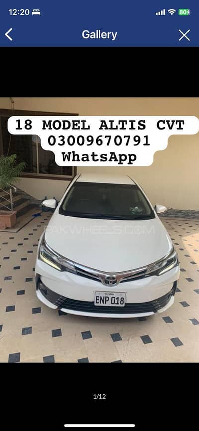 18 MODEL ALTIS 1,8 CVT