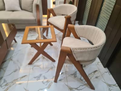 Smart & Sleek Sofa Chairs with Table