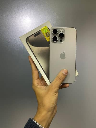 iPhone 15 Pro Max 256 gb PTA Approved with Box Natural Titanium