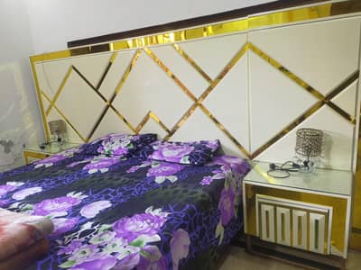 unique ND stylish bed set with two sides tables