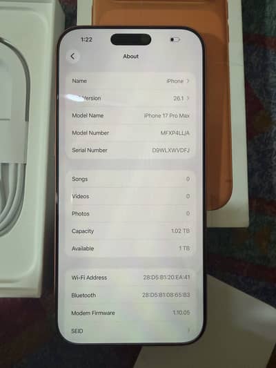 Iphone 17 pro max 1tb jv