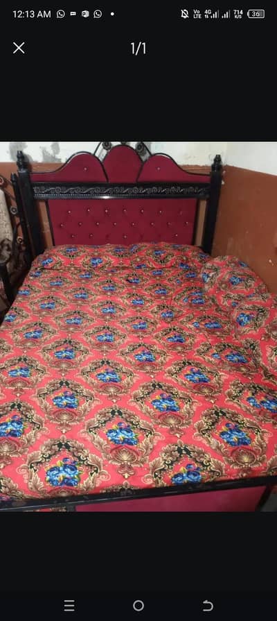 ONE DOUBLE BED WITH METTRESS AND DRESSING y