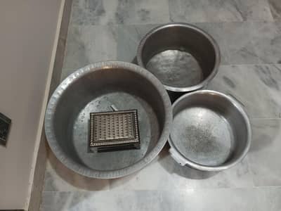 set of 3 pateelay with Kadukash free