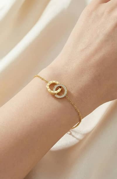 Gold plated bracelets anti tarnish