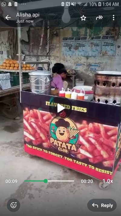 Fries stall 2 month old setup