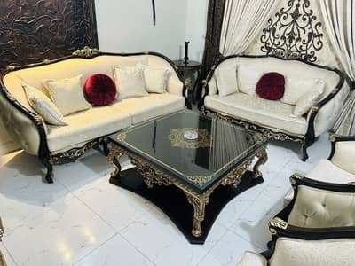 Sofa Set 7 Seater and Table Premium in Quality