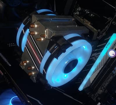 Thunder CPU Cooler Dual Argb Fans 4 pipe intel/ryzen support