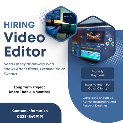 Video Editor Needed Who Is Freshy And Knows After Effects