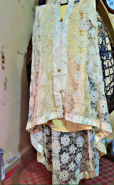 golden 4 piece dress