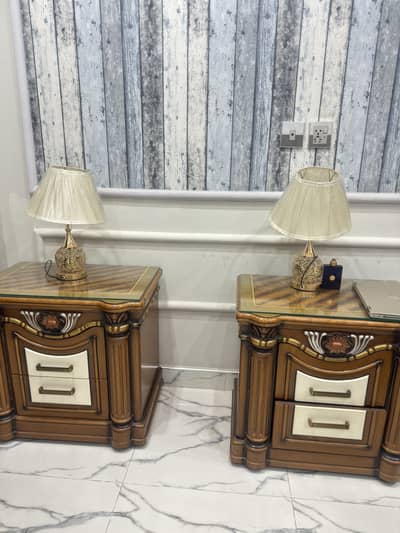 Perfect king bed set with dressing and side tables