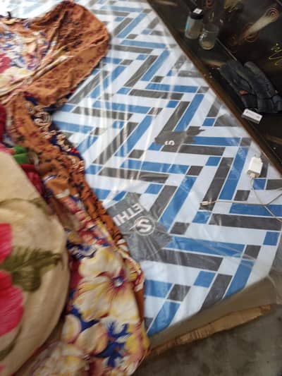 double bed used condition new mattress 8 inch wala naram argent for