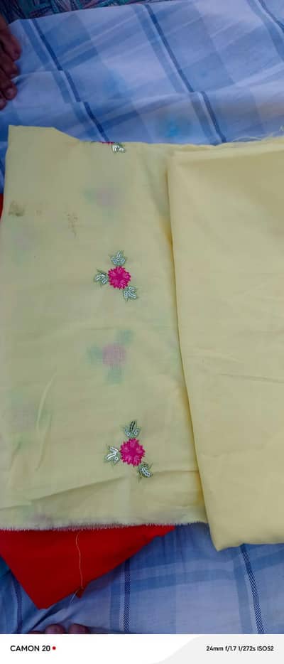 Ladies 2 Piece Unstitched Embroidered Suit – Rs 1700