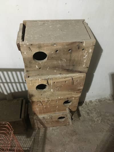 Kirar boxes, seed cleaner and silver feeding bowls