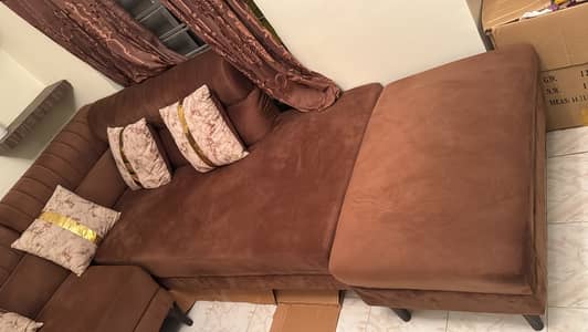 L shape sofa slightly used
