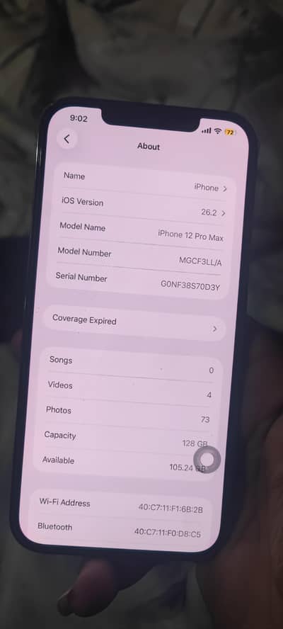 iphone 12 pro max with box 128gb