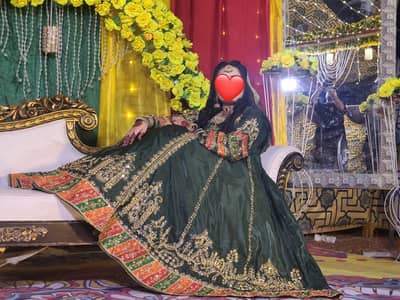 Mehandi dress with jewelry